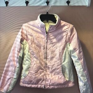 Big Girl’s  Free Country reversible 4-in-1 jacket, size S, pink and white